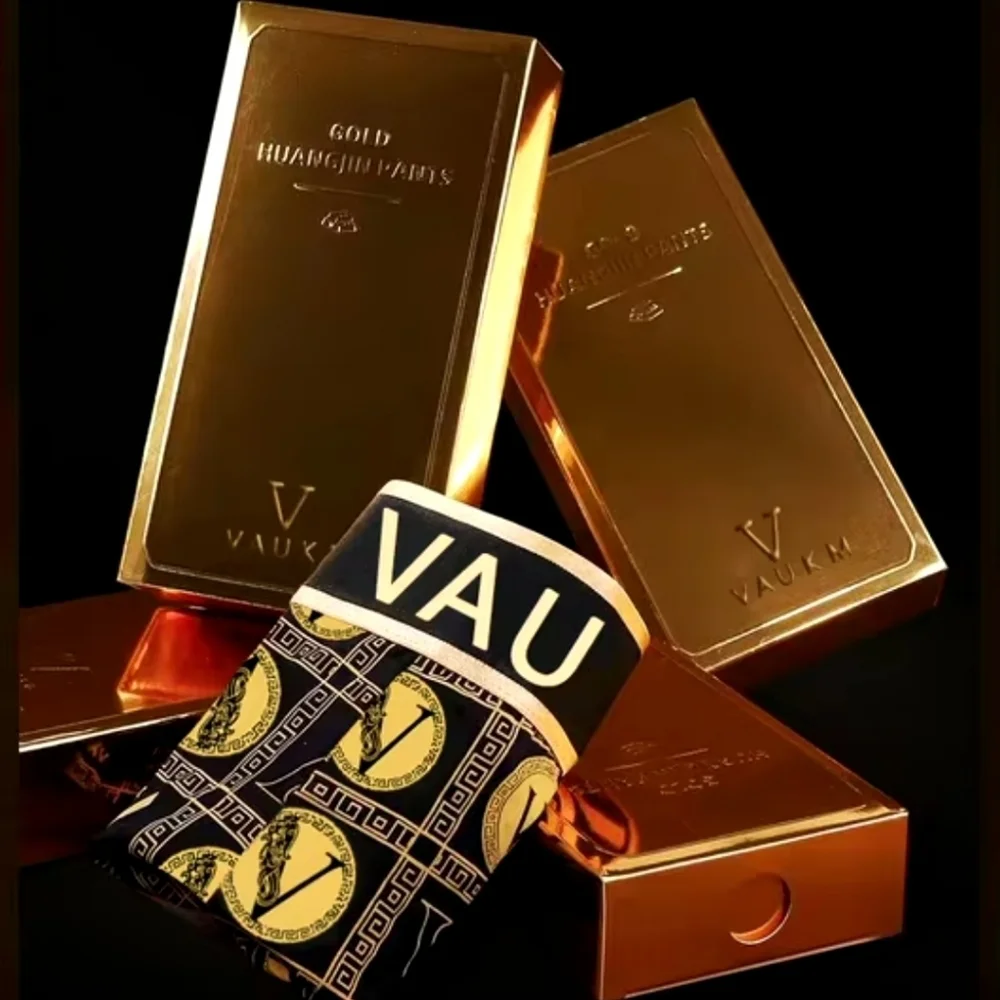 NWT‎ Vaukm gold bar printed boxer briefs set of 3 all size Medium